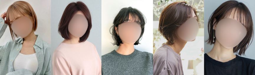 丸顔に似合うミニボブ