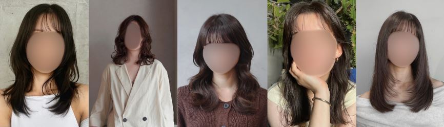 丸顔さんに似合うミディアムヘア